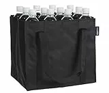 Amazon Basics - Borsa portabottiglie a 12 scomparti, per bottiglie da 0,75 l, Nero