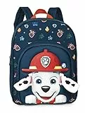 Fabrizio Paw Patrol - Zaino per bambini da 3 a 6 anni, con Marshall e orecchie di peluche sporgenti, borsa per asilo e kita, 31 cm x 24 cm x 13 cm, taglia unica, Blu, taglia unica, Classico
