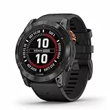 Garmin fēnix 7X Pro Solar, Smartwatch, Ricarica solare, 51mm, Torcia LED, Touchscreen 1,4', +30 Sport, GNSS multi-band, SpO2, Mappe, Musica, Garmin Pay, Autonomia 37 giorni (Slate Gray & Black)