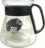 Sanfor | Caraffa per Caffè, Tè e Acqua | Brocca di Vetro | Resistente al Calore | Per Microonde | Trasparente | 600 ml