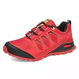 Mishansha Scarpe da Trekking Donna Scarpe Trail Running Scarpe da Montagna Leggere Scarpe Hiking Rosso,Gr.36