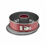 Teglia a cerniera originale Kaiser Classic Plus 26 cm con base piatta e tubolare, 2 piani, teglia rotonda, a tenuta stagna, con rivestimento antiaderente, rossa, 26 x 26 x 7 cm