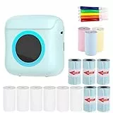 IGRARK Mini stampante fotografica, Stampante termica Bluetooth tascabile senza inchiostro, Stampante portatile con 13 rotoli di carta termica carta termica per smartphone