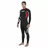 SEAC Relax Long, Muta Monopezzo in Neoprene da 2.2 mm per Snorkeling, Subacquea e Altri Sport in Acqua Uomo, Nero/Rosso, XL