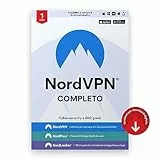 NordVPN Completo — Software di Sicurezza Informatica & VPN valido 1 Anno con il Pacchetto NordVPN, NordPass e NordLocker — Blocca Minacce Online, Gestisci Password.