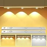 OUILA 30CM Luce Armadio LED con Sensore di Movimento, Dimmerabili Sottopensili 3000K/4000K/6000K Luminosità Regolabile 1000mAh Luci Notturna USB Magnetica Cucina, Scale, Corridoio, Armadio -2 Pezzi