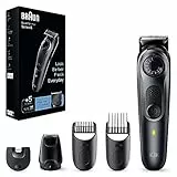 Braun Series 5 Rasoio Elettrico Barba, Lama Barba Ultra Affilata, Regolabarba Uomo 40 Lunghezze, Accessori Per Lo Styling, Custodia, 100 Minuti Di Utilizzo Senza Fili, Idea Regalo, BT5420 Nero