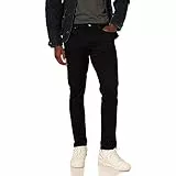 Amazon Essentials Jeans Elasticizzati Skinny Uomo, Nero, 33W / 30L