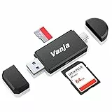 Vanja USB 3.0 Lettore di Schede, Lettore di Schede USB Tipo C/Thunderbolt 3 SD/MicroSD Adattatore OTG per MacBook PRO, MacBook, iMac, Samsung S10/S9/S8, Huawei P30/P20/P10/Mate 20/10