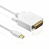 HDSupply DC040-020 Cavo di collegamento DisplayPort / DVI (connettore DisplayPort - connettore DVI single link), contatti dorati, 2,00 m, bianco