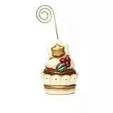 THUN Arredo Casa Segnaposto Cupcake Natale, Ceramica, Rosso, 5.2 x 5.2 x 6.1 cm