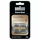 Braun Series 9 Rasoio Elettrico Barba Testina di Ricambio, parte di ricambio compatibile con il rasoio da uomo Series 9 Pro, 94M, argento