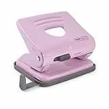 Rapesco 1358 Perforatrice a 2 Fori 825, Fora fino a 25 Fogli, Rosa