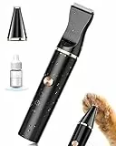 oneisall Tosatrice per Cani Toelettatura Cani Gatti Tosatore per Cani per tagliare i peli del cane intorno a zampe, occhi, orecchie, viso