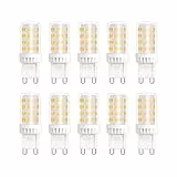 G9 LED 5W Luce Naturale 4000K, Equivalente Alogena G9 50W 33W, 450LM, Non-dimmerabile, Lampade LED Attacco G9, Risparmio Energetico, per Soggiorni, Corridoi, Camere da Letto, 10 Pezzi