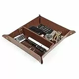 Londo Vassoio Organizer in Pelle - Organizzatore - Pratico Contenitore per Portafogli, Orologi, Chiavi, Monete, Telefoni Cellulari e Attrezzature per Ufficio