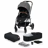 Kinderkraft Passeggino Duo 2 in 1 EVOLUTION COCOON, Multifunzionale Carrozzina, Navicella, Impermeabile con Filtro UPF 50+, Accessori, Grigio