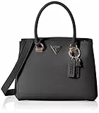 GUESS Noelle Girlfriend Satchel, Borsa Donna, Black, Unica