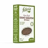 Felicia, Cous Cous di Grano Saraceno Integrale, Pasta Integrale Totalmente Naturale, Ricca Fonte di Fibre e di Sali Minerali, Magnesio e Manganese, Vegan, Confezione da 300 g
