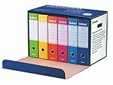 Esselte Oxford Box Confezione da 6 Raccoglitori G85, con Meccanismo a Leva, in Formato Protocollo, Dorso da 8 cm, 6 Pezzi con Colori Assortiti, ‎390785110