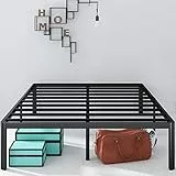 Zinus Van Struttura Letto In Metallo Con Gambe Curve, 90 x 190 cm, Altezza 40 cm, Doghe Del Materasso In Metallo, Non È Necessaria La Rete, Montaggio Facile, Nero