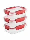 Ganter & May® Butterfly – Set di 3 da 0,5 L Contenitori ermetici per alimenti con coperchio in plastica senza BPA, Contenitori per cibo adatti per microonde, frigo, congelatore e lavastoviglie