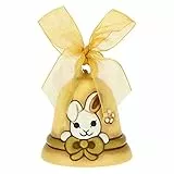 THUN - Campanelle Limited Edition Gialla Dipinta a Mano - Idea Regalo Pasqua - Arredamento Casa - Linea Color Your Easter - Ceramica - 7 x 7 x 8 h cm