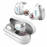 Elari NanoPods Sport - Cuffie wireless impermeabili con stereo Hi-Fi per musica/chiamate (Bluetooth 5.0) e custodia magnetica (Bianco)
