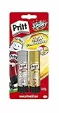 Pritt Colla stick oro e argento, colla sicura e adatta ai bambini, per lavori di arte e artigianato, colla forte per la scuola e l'ufficio, 2 penne Pritt da 20 g