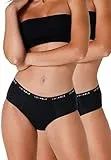Lovable Culotte da Ciclo Mestruale Flusso Abbondante Period Panties Bi-pack, Slip Donna, Nero, M
