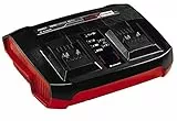 Originale Einhell Power X-Twincharger 3A Caricabatteria doppio Power X-Change (tensione 220-240 V, 50-60 Hz, corrente di carica 3A, senza batterie)