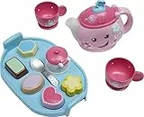 Fisher-Price Laugh & Learn Sweet Manners Tea Set, early development & activity toy, teaches nice manners, sharing, and more, ages 18-36 months, DYM76