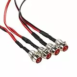 Lampadine LED per auto-LED Pilot 12v-Duokon 4 pezzi Lampadine LED per auto, 12v 8mm Pannello LED Pilot Dash Spia Spia per auto