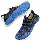 Scarpe da Acqua Bambini Ragazzi Scarpe da Mare Ragazze Scarpe da Nuoto Rapida Asciugatura Antiscivolo Bambini Sportive Scarpe da Immersione Blu_Nero 29 EU