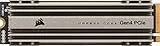 Corsair MP600 CORE M.2 NVMe PCIe x4 Gen4 Unità SSD, Fino a 4.700 MB/sec, Velocità di Lettura Sequenziale e Una Velocità di Scrittura Sequenziale Fino a 1.950 MB/Sec, Alluminio, Grigio (Argento), 1 TB