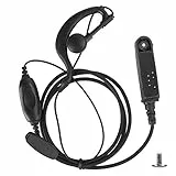 Auricolare Walkie, Auricolare Portatile Walkie Talkie Microfono PTT Auricolare per Radio mobili UV ‑ 9R Plus