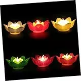 Artibetter 12Pcs Lanterna Di Loto Luci Notturne Decorative LED Nightlight Lanterne Decorative Piscina Ninfee Luci Galleggiante Ninfea Luci LED Fiore Di Giglio Lampada Lanterna Creativa Luce