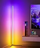 Ydene Lampada da Terra LED RGB Piantana Lampada da Terra Salotto Smart Lampada Soggiorno con APP e Telecomando Musica e Modalità DIY Corner Lampada Moderna Dimmerabile per Sala Giochi