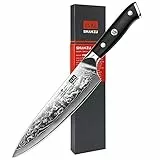 SHAN ZU Coltello di Damasco Coltelli da Chef Giapponese Acciaio da 67 Strati- PRO Series
