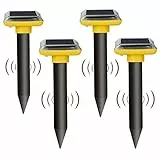 Dissuasori per Talpe Ultrasuoni Solare Scaccia Anti Talpe - IP65 Impermeabile Ultrasuoni dissuasore per gatti, Animali, Gopher, Serp