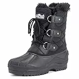 Polar Donna Short La Neve Inverno Tattico Montagna Impermeabile Escursionista Metà Polpaccio A Passeggio Stivali - Nero - UK6/EU39 - YC0363