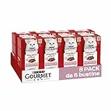 Purina Gourmet Mon Petit Umido Gatto con Manzo, Fegato e Selvaggina, 48 Buste da 50g