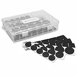 Navaris Gommini adesivi per mobili - Set 215 cuscinetti in EVA sottosedie salva-pavimento varie misure per sgabelli sedie tavoli con scatola - nero