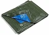 kippen 6064CS - Telone Occhiellato Bicolore con Grammatura da 90 g/m². Taglia 4X5 (20 m²) Verde/Blu