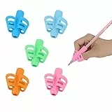 MXTIMWAN 5 Pezzi Aiuto per La Scrittura per Bambini, Impugnature per Matite per Bambini, Impugnature per Matite in Silicone, Strumento di Correzione Della Postura di Scrittura per Matite