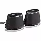 Amazon Basics Altoparlanti per computer, alimentazione USB, con suono dinamico, 2 unità, Nero