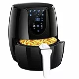 Friggitrice ad Aria Calda con 6 Diversi Programmi di Cottura,Air Fryer Multifunzione 3,5 L,Friggitrice ad Aria Senza Olio, 1500 W Airfryer con LED Touch Screen
