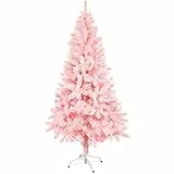 SunJas - Albero di Natale Artificiale, 180CM Abete Artificiale con Supporto in Metallo, Albero di Natale di Alta qualità