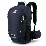 SKYSPER Zaino da Hiking 30L, Zaino Trekking Impermeabile con Copri Pioggia Zaino Montagna Cintura con Tasca Zip per Uomo e Donna Campeggio Viaggio Trekking Escursione, Bog-blu navy
