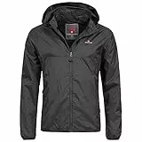 HÖHENHORN 2D12 Rigi Herren Regen Jacke Outdoor Rain Freizeitjacke Schwarz Gr L